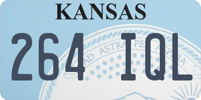 KS license plate 264IQL