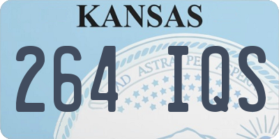 KS license plate 264IQS