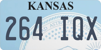 KS license plate 264IQX