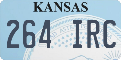 KS license plate 264IRC