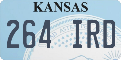 KS license plate 264IRD
