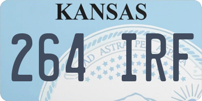 KS license plate 264IRF