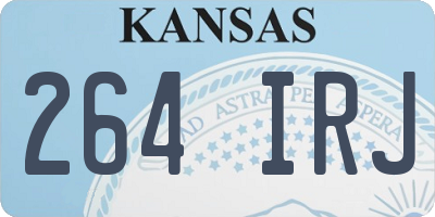 KS license plate 264IRJ