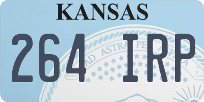KS license plate 264IRP
