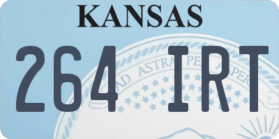 KS license plate 264IRT