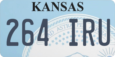 KS license plate 264IRU