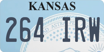 KS license plate 264IRW