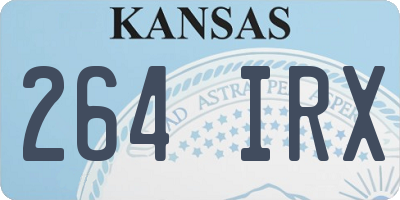 KS license plate 264IRX