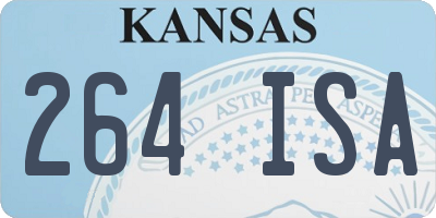 KS license plate 264ISA