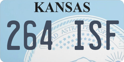 KS license plate 264ISF