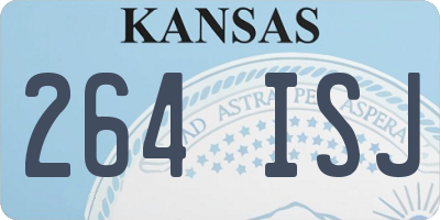KS license plate 264ISJ