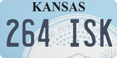 KS license plate 264ISK