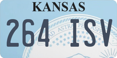 KS license plate 264ISV