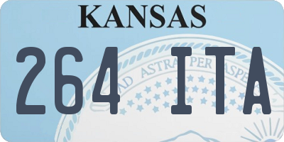 KS license plate 264ITA