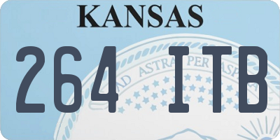KS license plate 264ITB