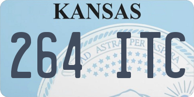 KS license plate 264ITC