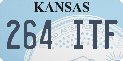 KS license plate 264ITF