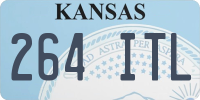KS license plate 264ITL