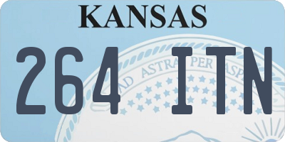 KS license plate 264ITN