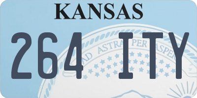 KS license plate 264ITY