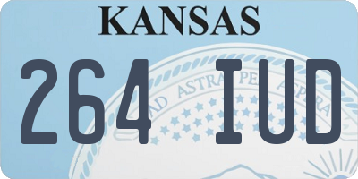 KS license plate 264IUD