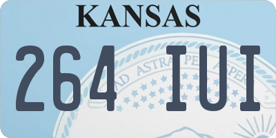 KS license plate 264IUI