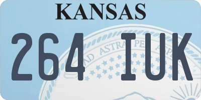 KS license plate 264IUK