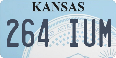 KS license plate 264IUM