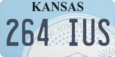 KS license plate 264IUS