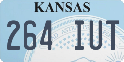 KS license plate 264IUT