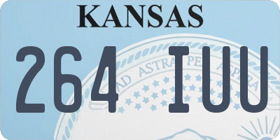 KS license plate 264IUU