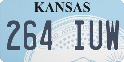 KS license plate 264IUW