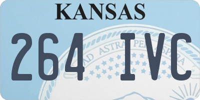 KS license plate 264IVC