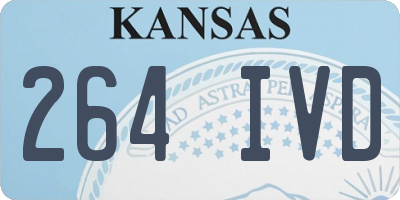 KS license plate 264IVD
