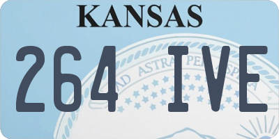 KS license plate 264IVE