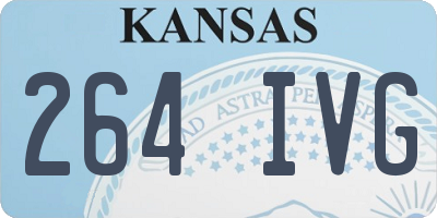 KS license plate 264IVG