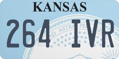 KS license plate 264IVR
