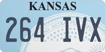 KS license plate 264IVX