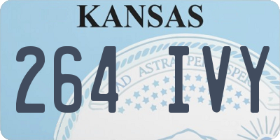 KS license plate 264IVY