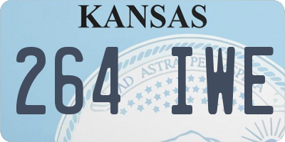 KS license plate 264IWE