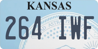 KS license plate 264IWF