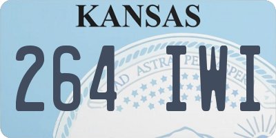 KS license plate 264IWI