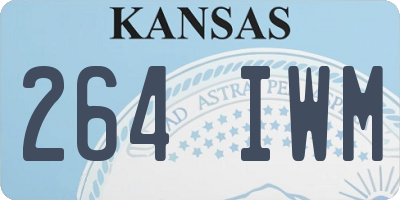KS license plate 264IWM