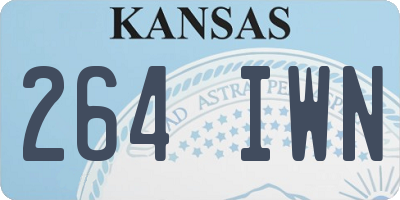 KS license plate 264IWN