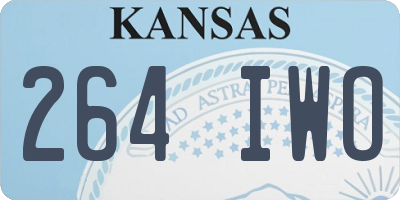 KS license plate 264IWO