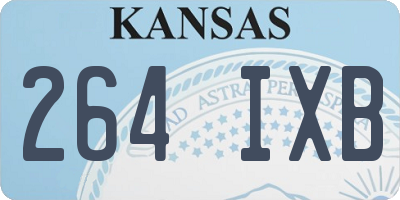 KS license plate 264IXB
