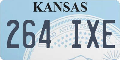 KS license plate 264IXE