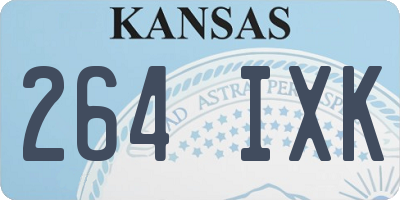 KS license plate 264IXK