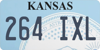 KS license plate 264IXL