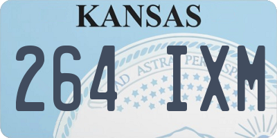 KS license plate 264IXM